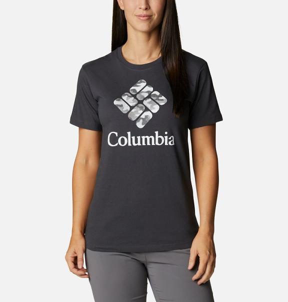 Columbia Womens T-Shirt Sale UK - Bluebird Day Clothing Black Grey UK-574693
